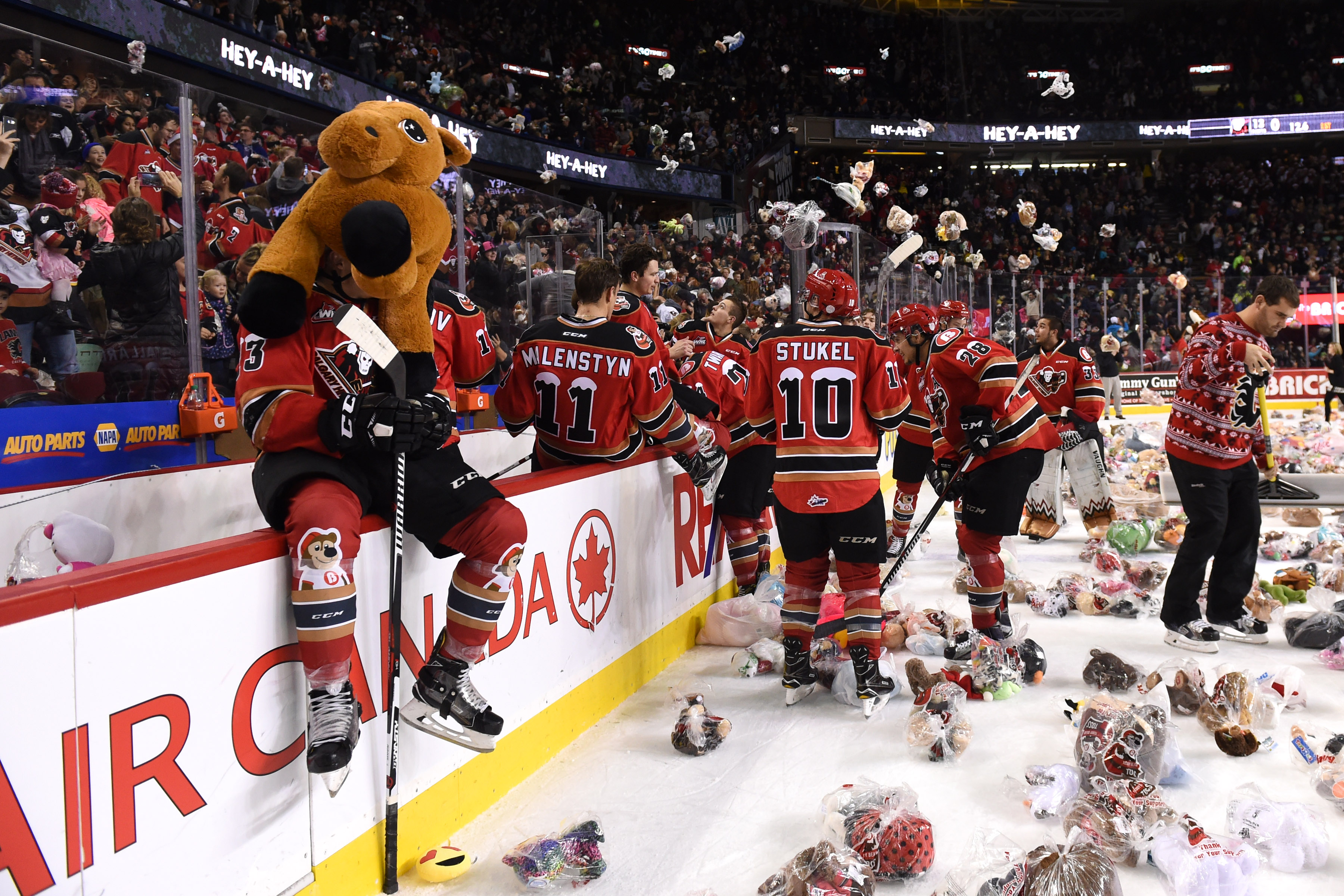 Photo Gallery Hitmen Teddy Bear Toss Western Hockey League