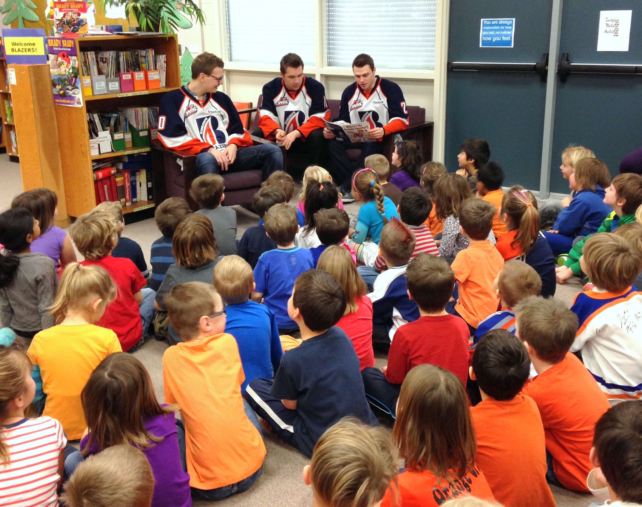 School Visits Arthur Stevenson, Parkcrest, Dufferin Kamloops Blazers