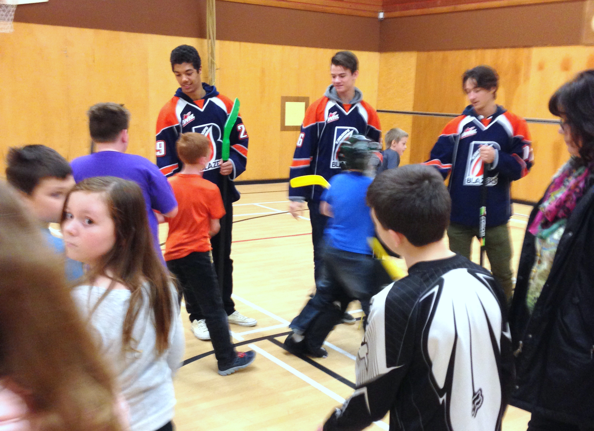 School Visits Arthur Stevenson, Parkcrest, Dufferin Kamloops Blazers