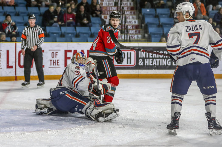 BLAZERS EDGED 2 1 IN KELOWNA Kamloops Blazers