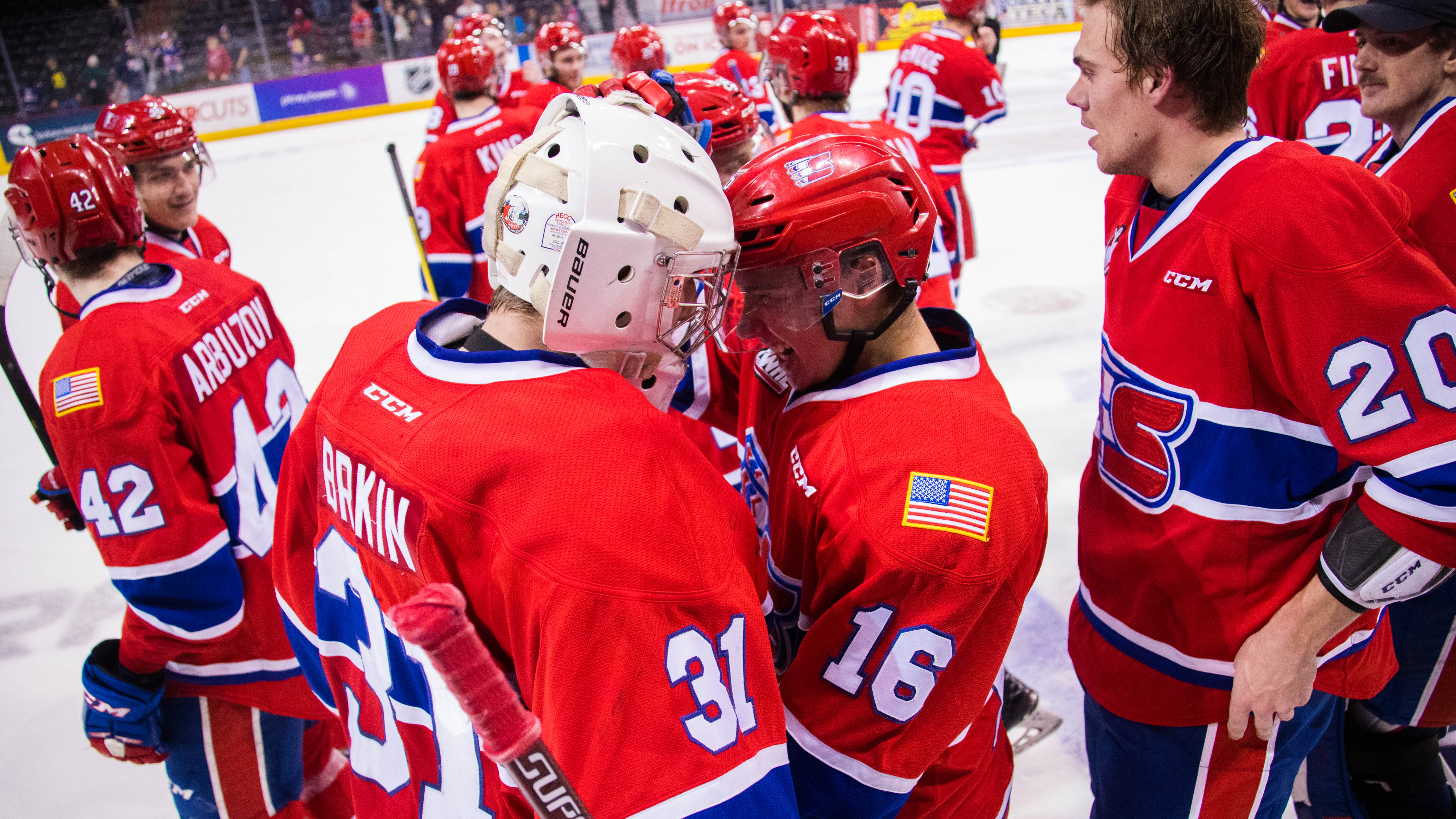 Bailey Brkin red post-game