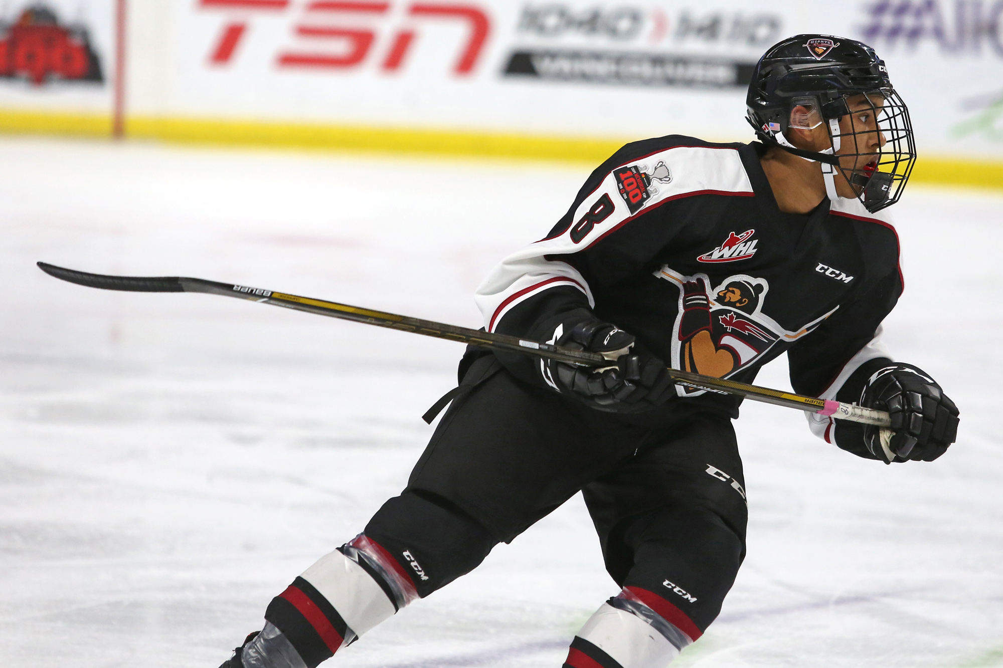 Rookie Justin Sourdif made his WHL debut on Saturday at home against Kelowna.