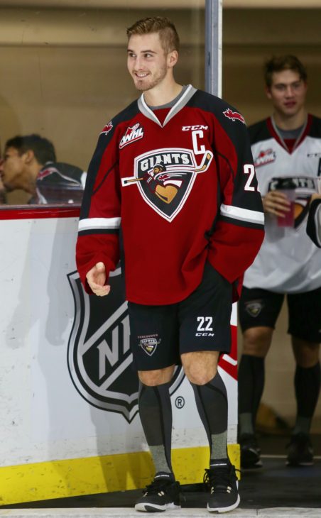 Jared Dmytriw is all smiles after being named captain of the 2018-19 Vancouver Giants.