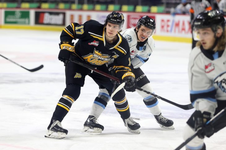 Ridly Greig had a goal and an assist Sunday night, ranking him second in team scoring this season with 9G-18A-27Pts