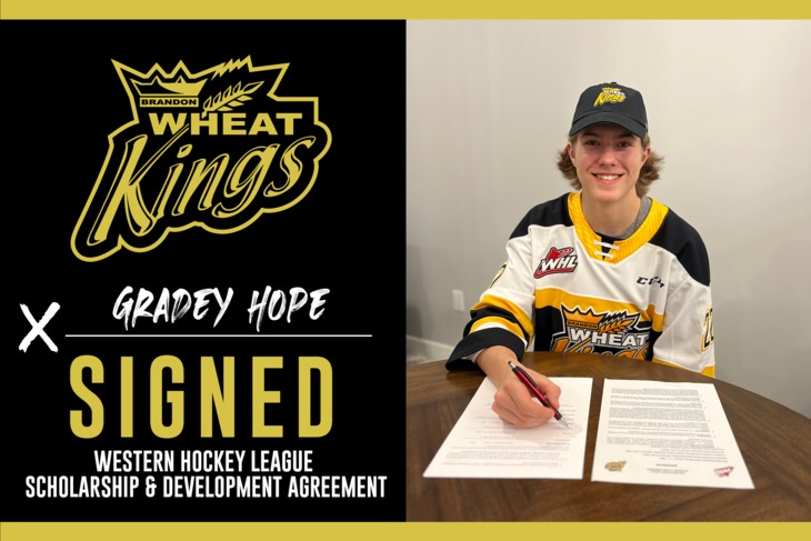 NEWS: Wheat Kings Sign Prospect Gradey Hope
