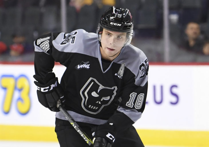 Riley Stotts continues to lead the team in scoring, matching a career high in goals with 19