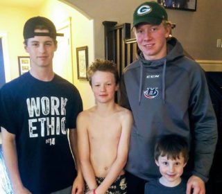 David, Will, and Ryan with Rylan Thiessen