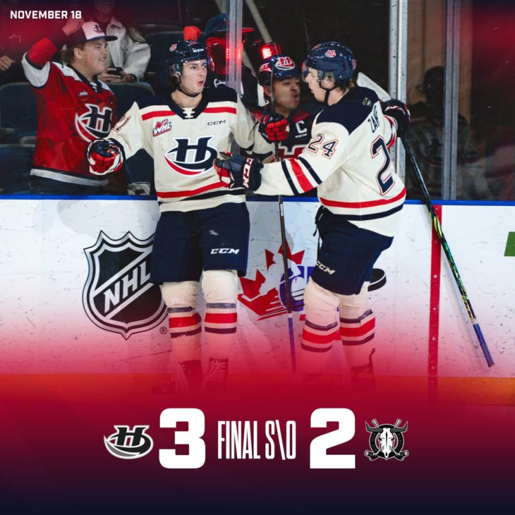 20221118 Hurricanes (3) vs. Rebels (2) SO Lethbridge Hurricanes