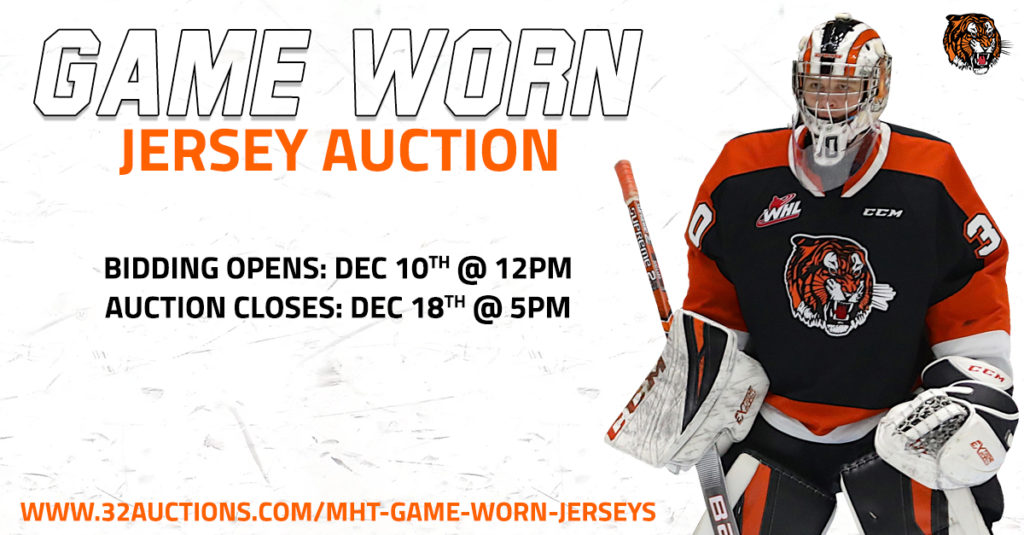 TIGERS GAME WORN JERSEY AUCTION – Medicine Hat Tigers