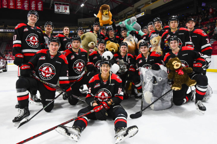 Warriors cruise past Hitmen on Teddy Bear Toss Night