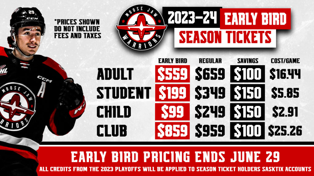 2023 2024 Season Tickets Moose Jaw Warriors