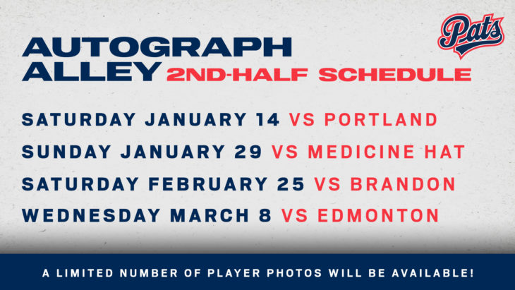 Autograph Alley 2nd Half Schedule