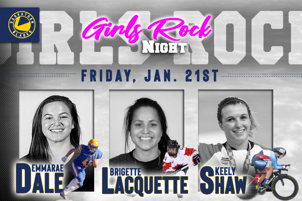 GAME DAY Blades host Girls Rock! Night to kick off busy weekend