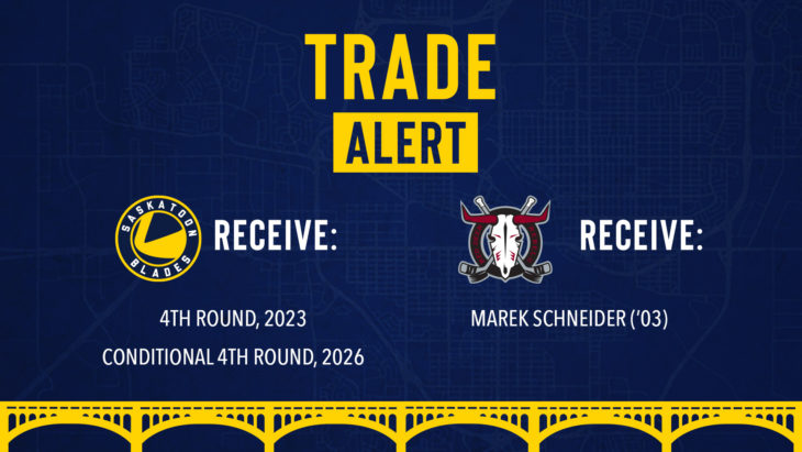 TRADE | Blades send Schneider to Rebels in exchange for two picks