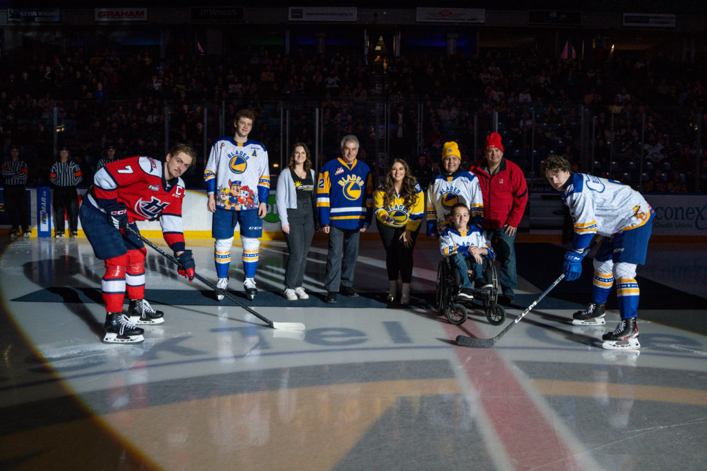 The Saskatoon Blades vs the Lethbridge Hurricanes at Sask Tel Centre in Saskatoon, Saskatchewan, Canada, March 04, 2023