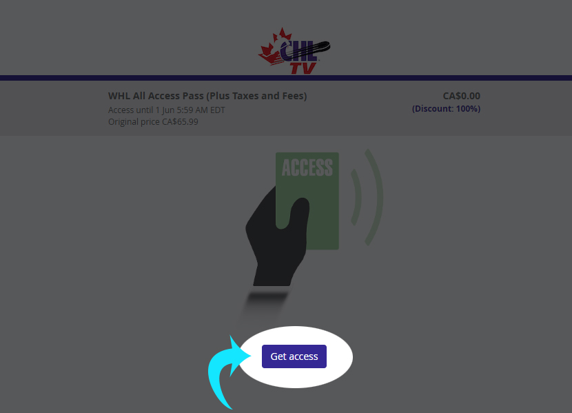 Step 11 - click get access