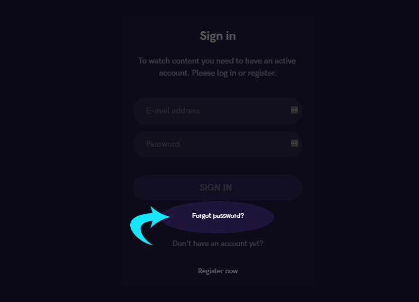 Step 3a2 - forgot password