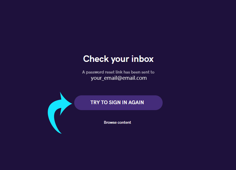 Step 3c2 - sign in after password reset