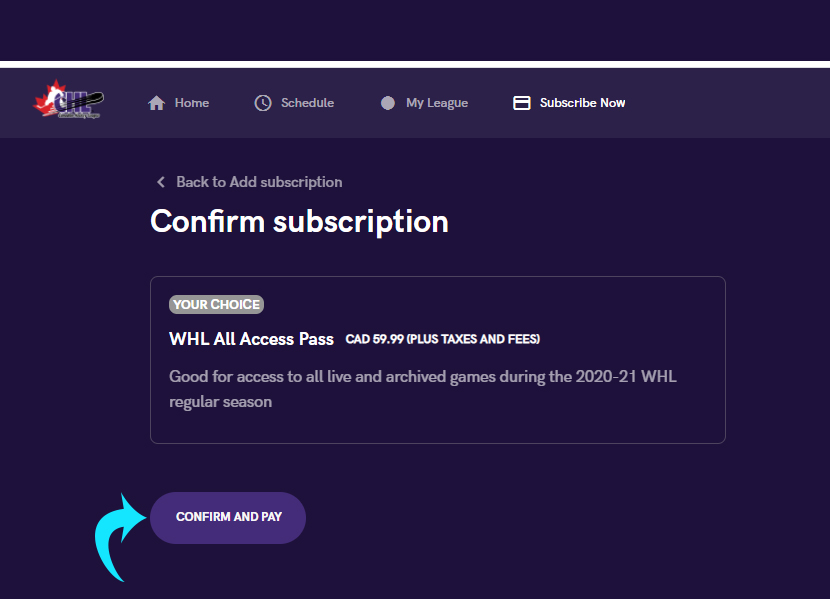Step 8 - click confirm and pay