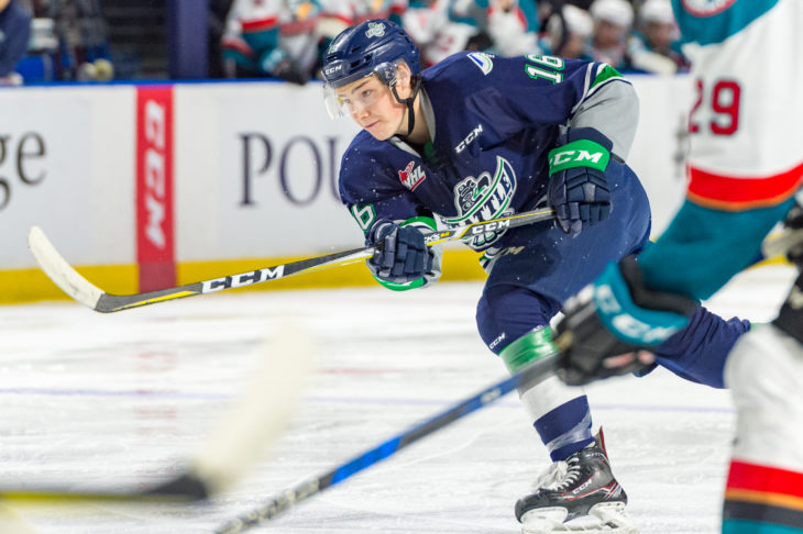 Noah Philp, brother of former Golden Bear Luke Philp, is one of several key additions to the University of Alberta Golden Bears roster this year. Photo: Brian Liesse/Seattle Thunderbirds