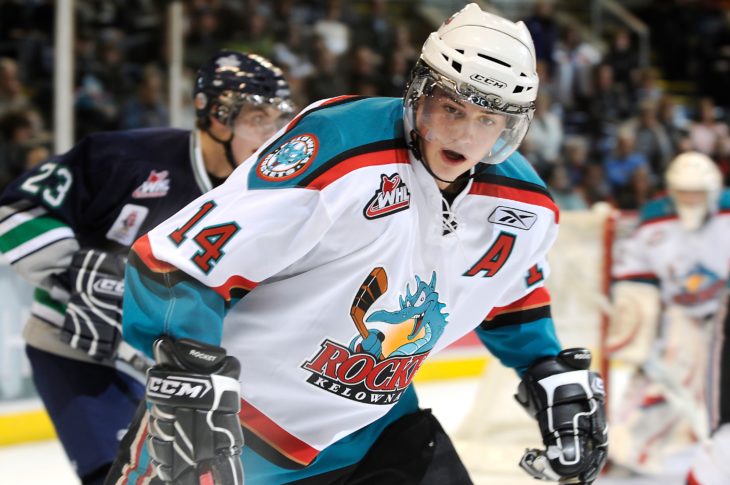 Benn skating with the Kelowna Rockets in 2008-09