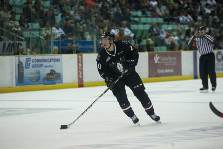 Mason McCarthy with the Rebels in 2014-15
