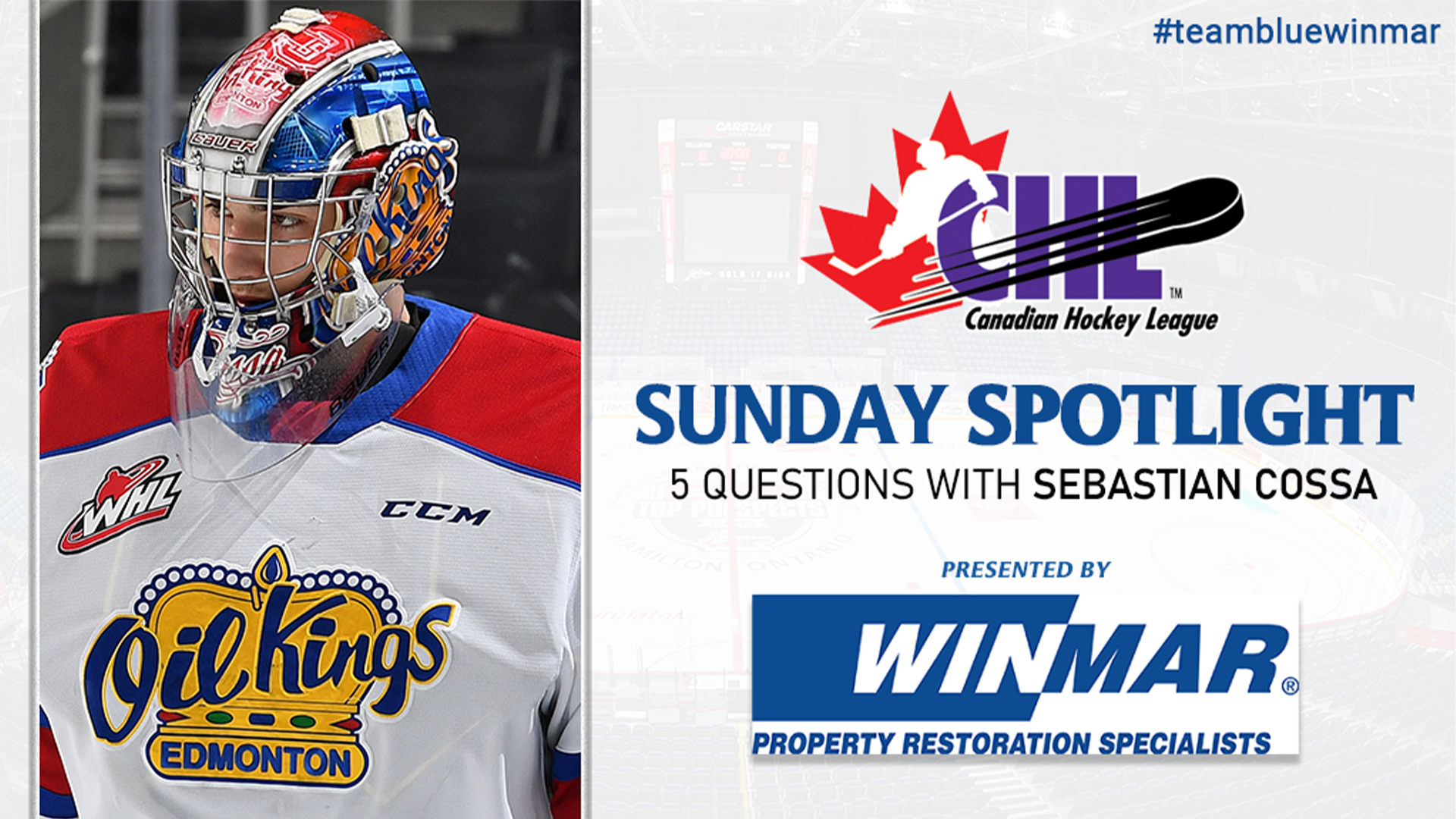 CHL Sunday Spotlight 5 Questions with Oil Kings' Sebastian Cossa
