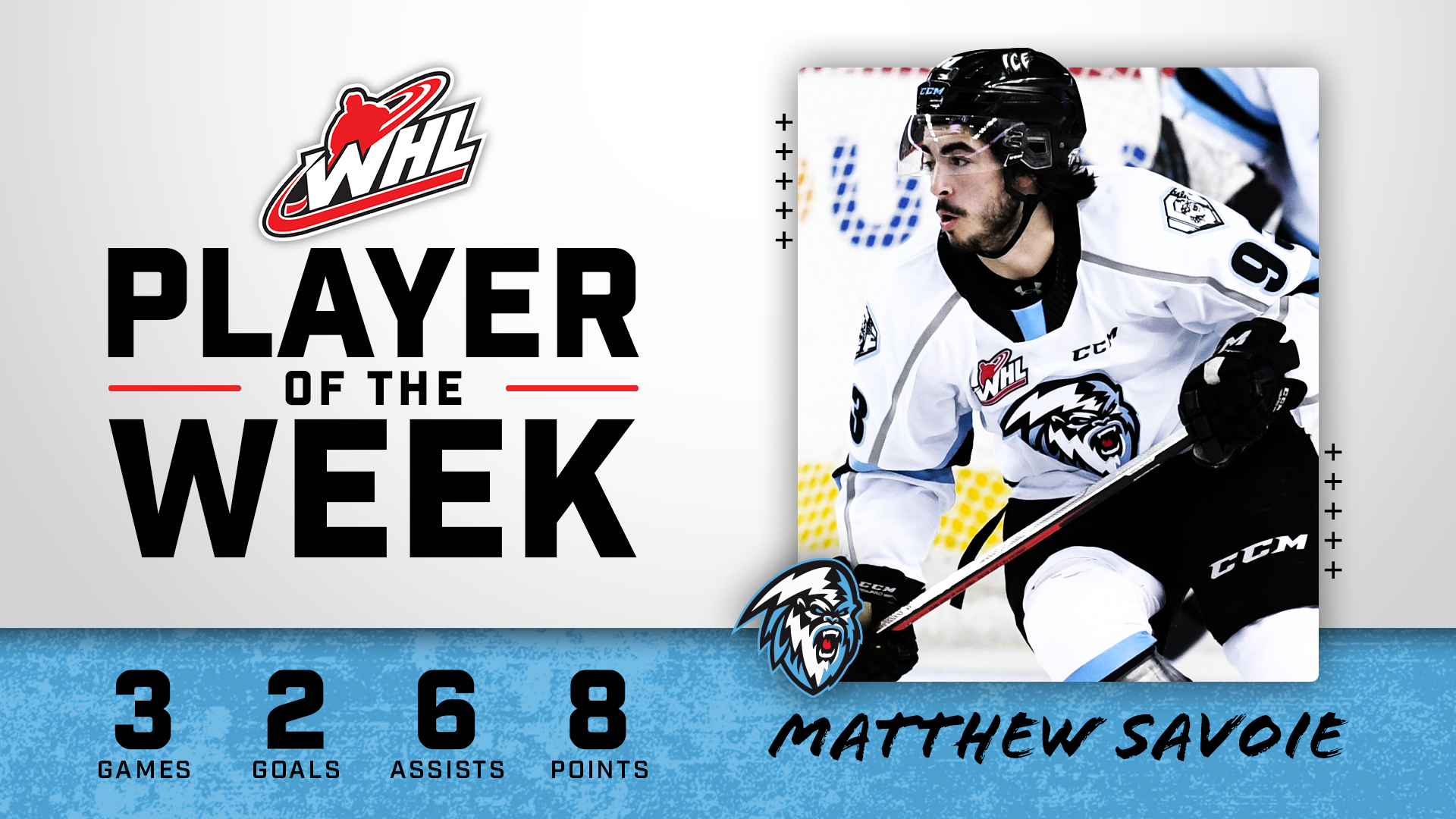 ICE forward Savoie named WHL Player of the Week Canadian Hockey League