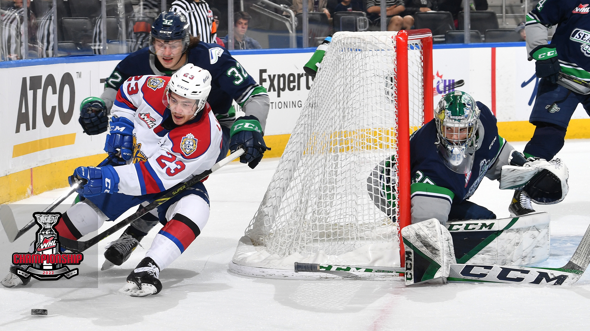 Milic, Thunderbirds slip past Oil Kings in Game 1 of 2022 WHL